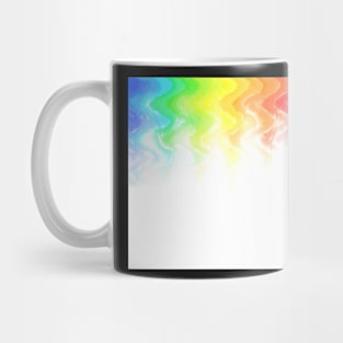 Be positive, rainbow smoke falling down Mug